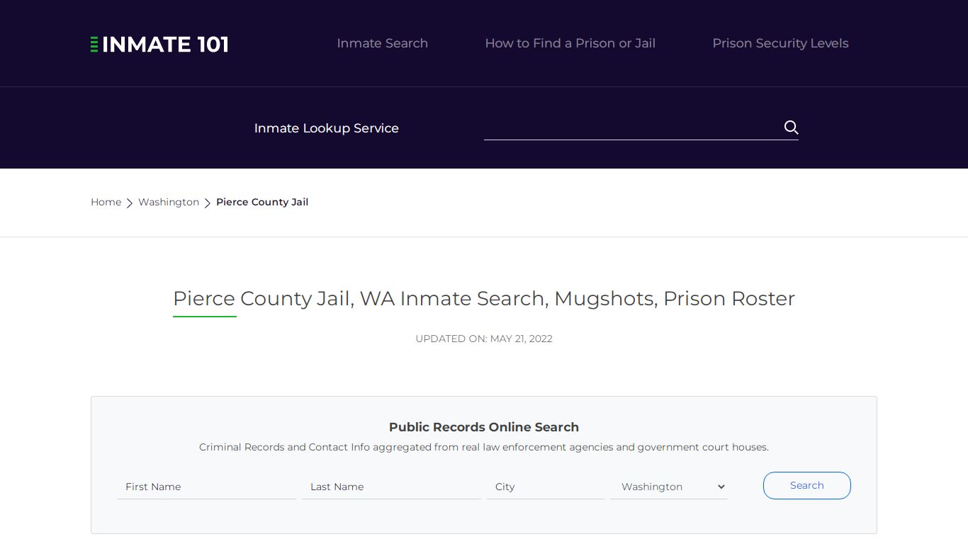 Pierce County Jail, WA Inmate Search, Mugshots, Prison Roster
